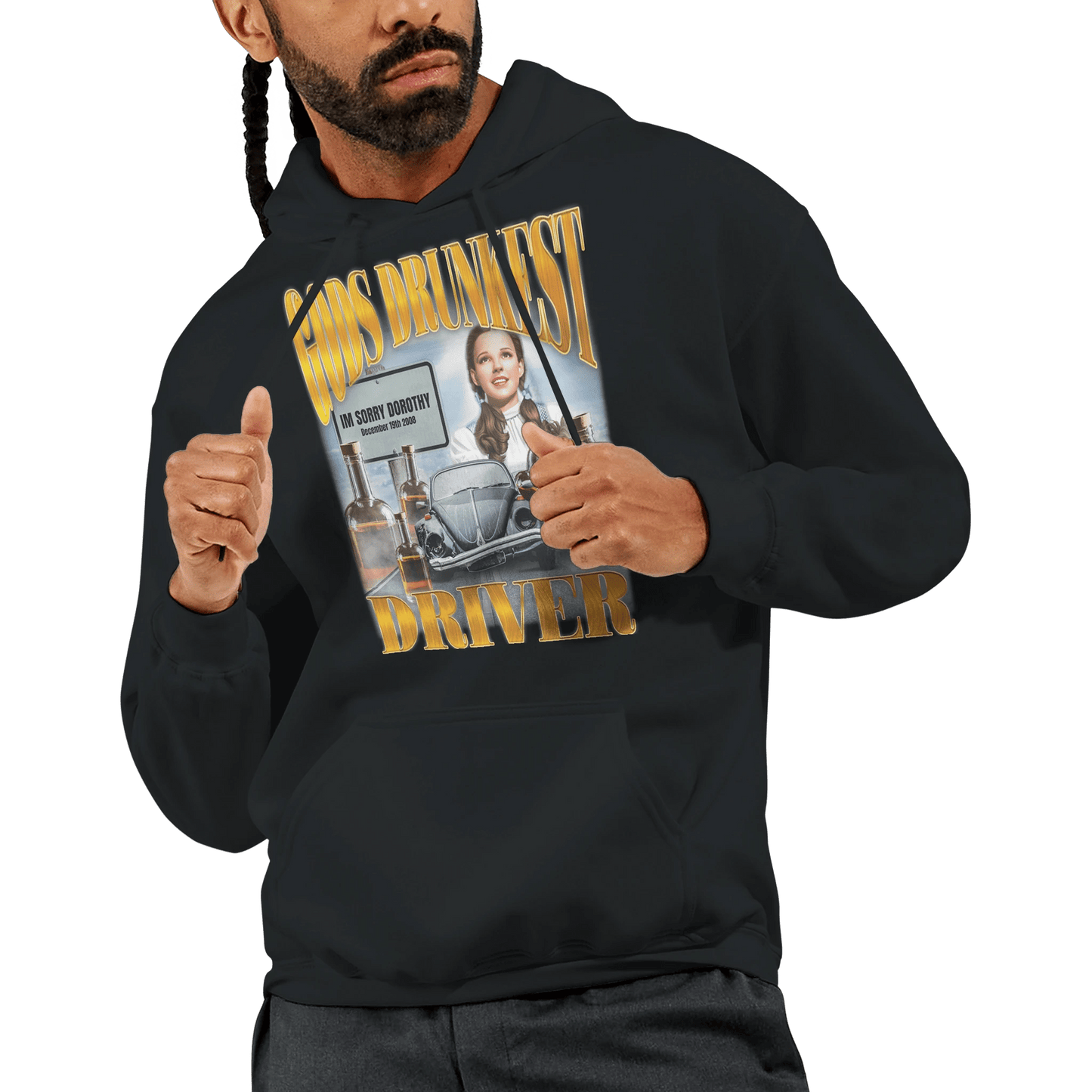 'Gods Drunkest Driver' Unisex Pullover Hoodie | Gildan® 18500 Meme T-Shirt | StalBea