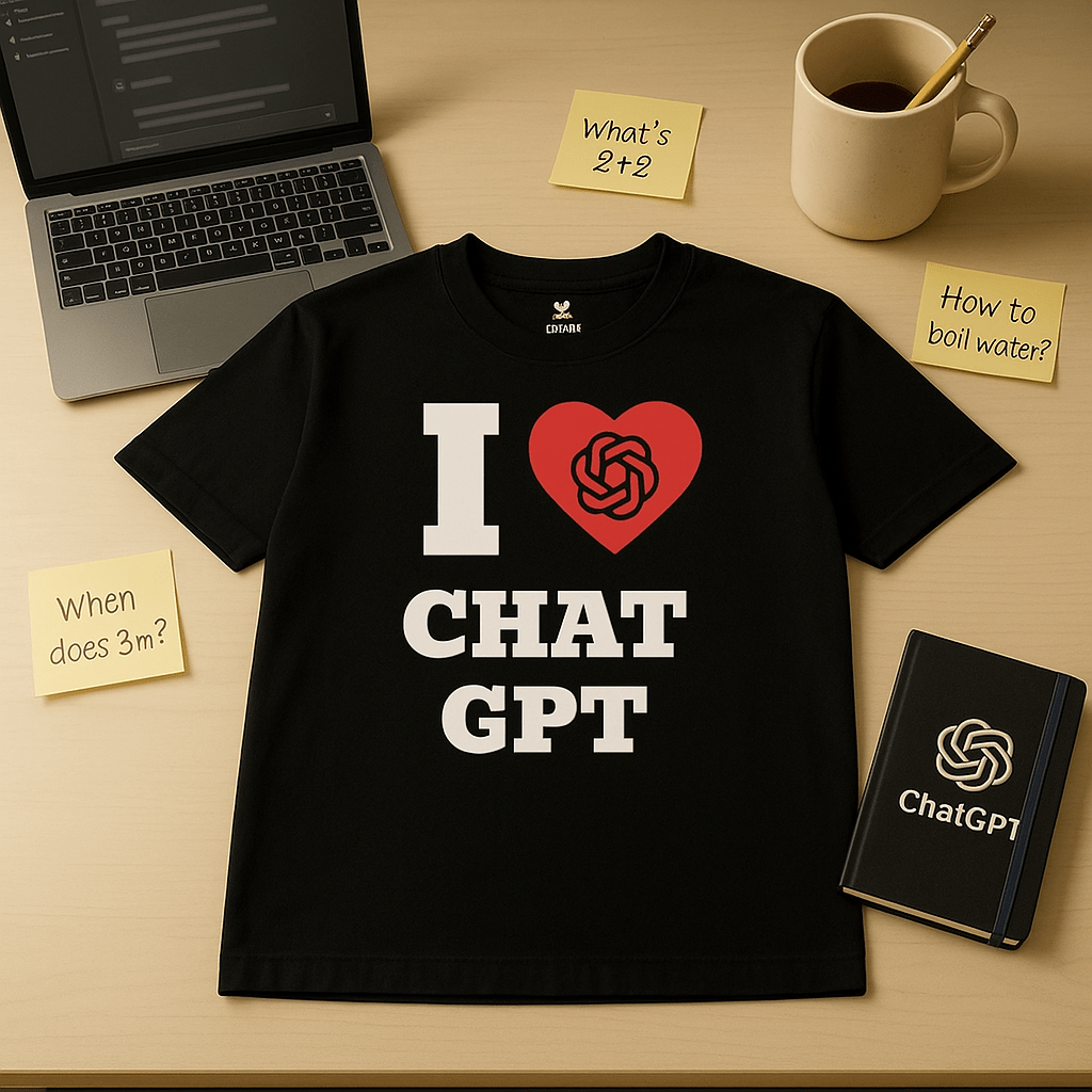 'I LOVE CHAT GPT' T-Shirt Meme T-Shirt | StalBea