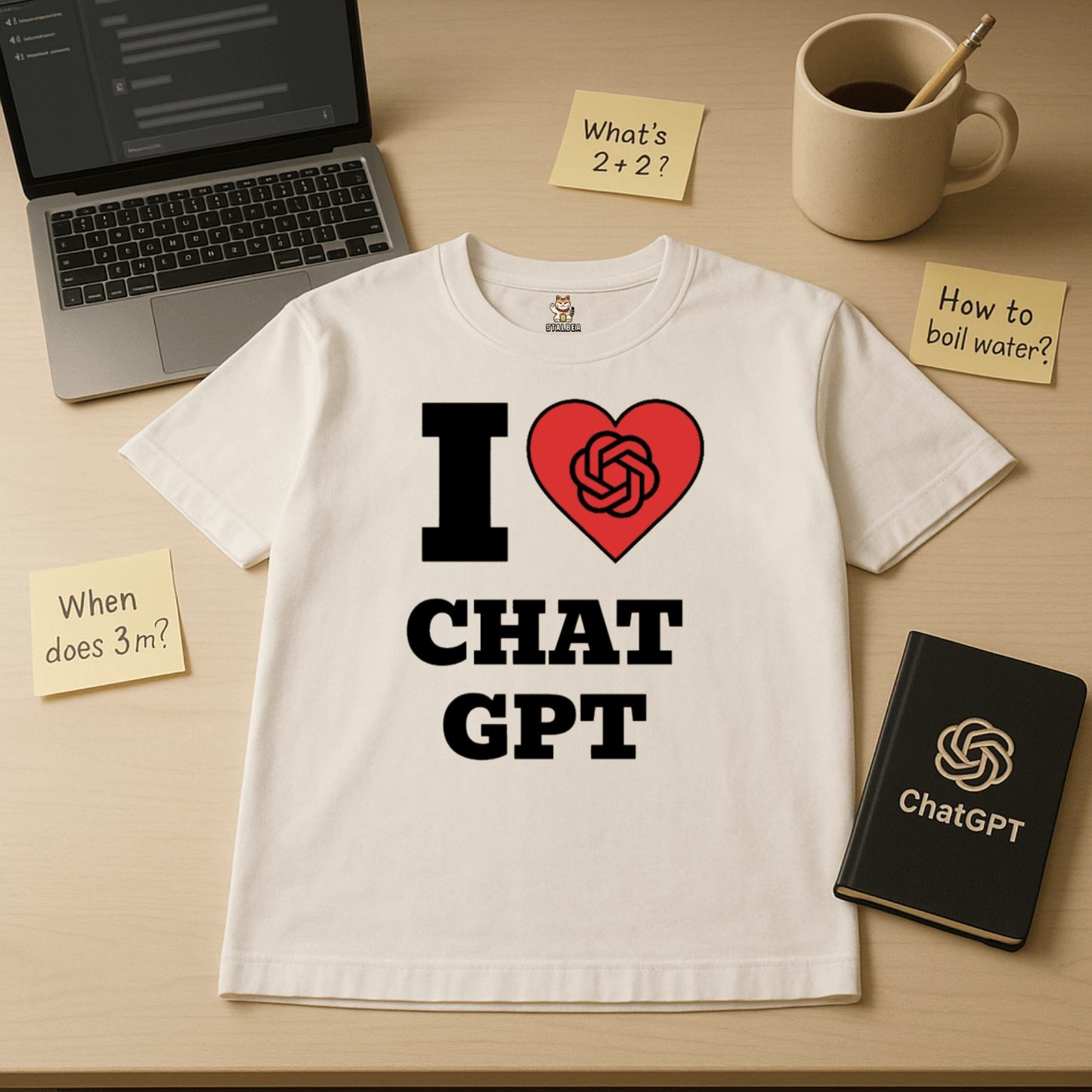 'I LOVE CHAT GPT' T-Shirt Meme T-Shirt | StalBea