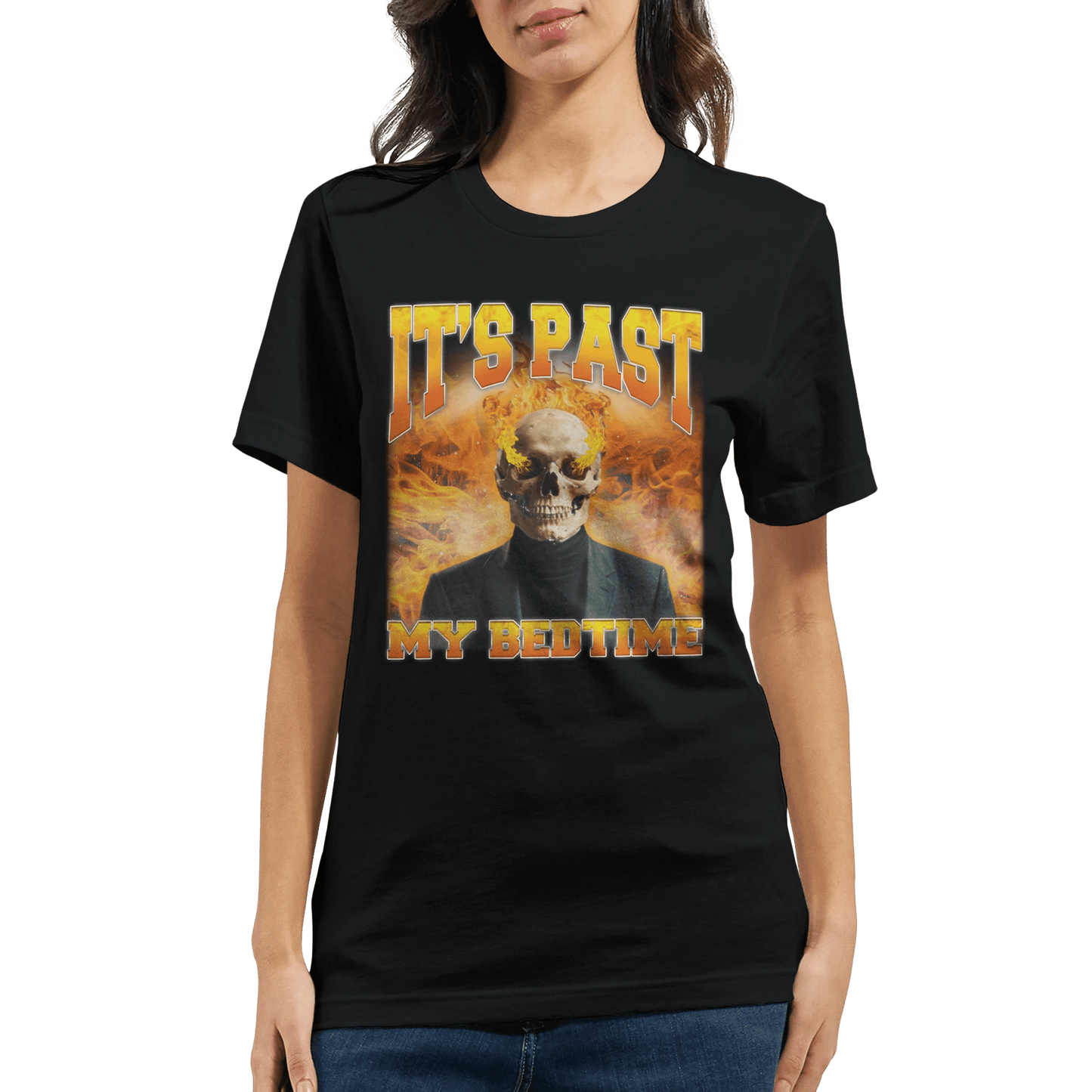 'Its Past My Bed Time' Unisex Crewneck T-shirt Meme T-Shirt | StalBea
