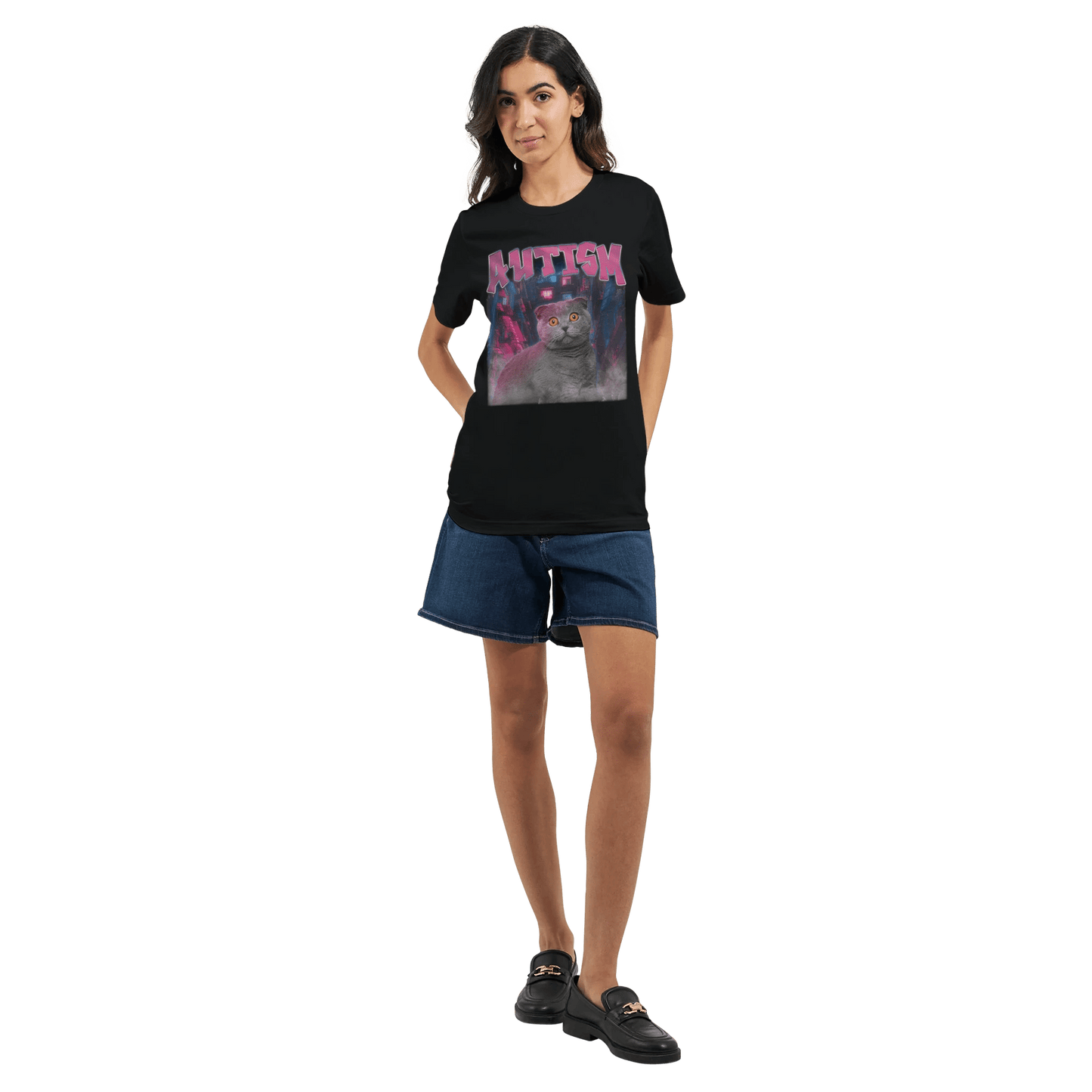 'Autism' Crewneck T-shirt Meme T-Shirt | StalBea