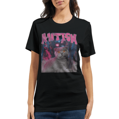 'Autism' Crewneck T-shirt Meme T-Shirt | StalBea