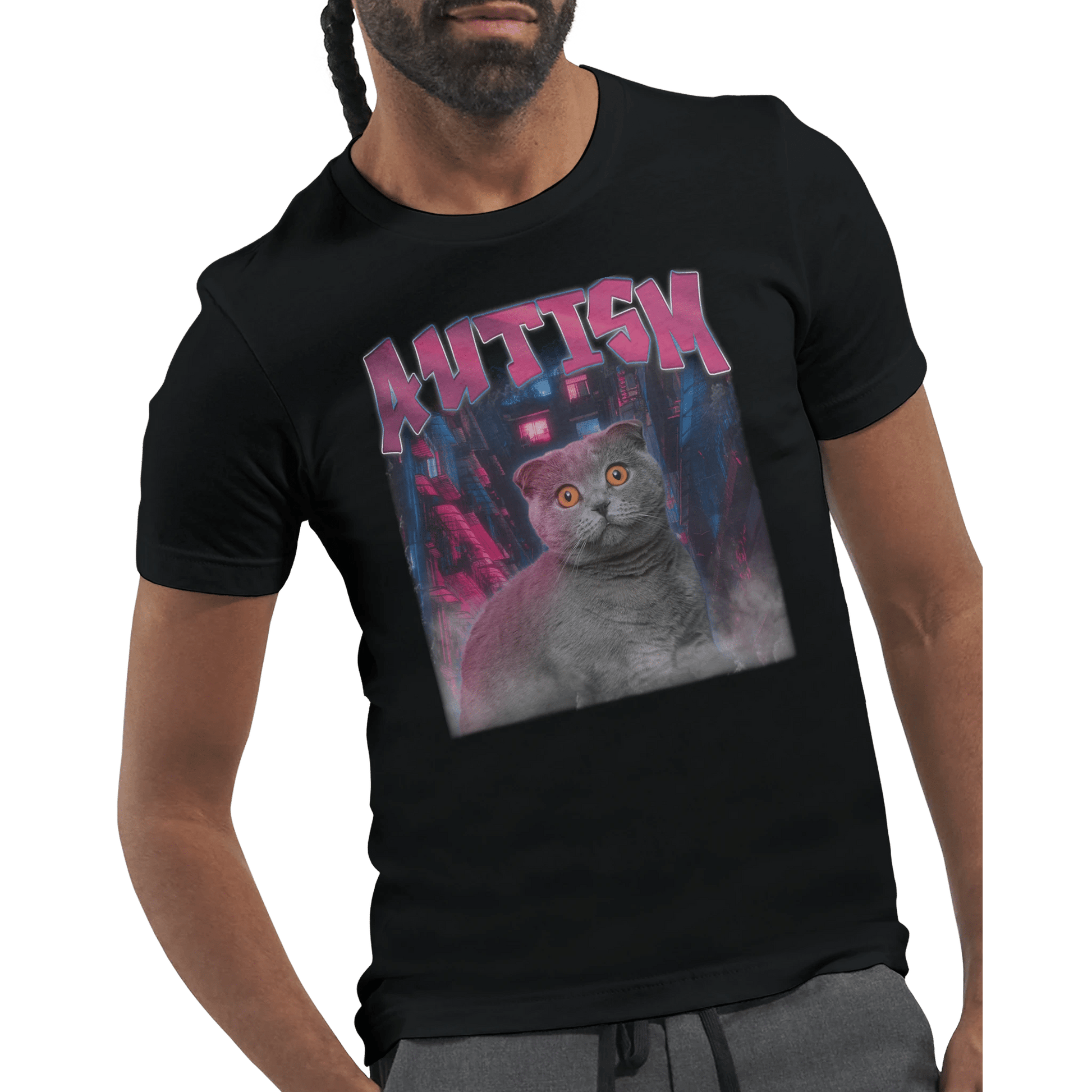 'Autism' Crewneck T-shirt Meme T-Shirt | StalBea
