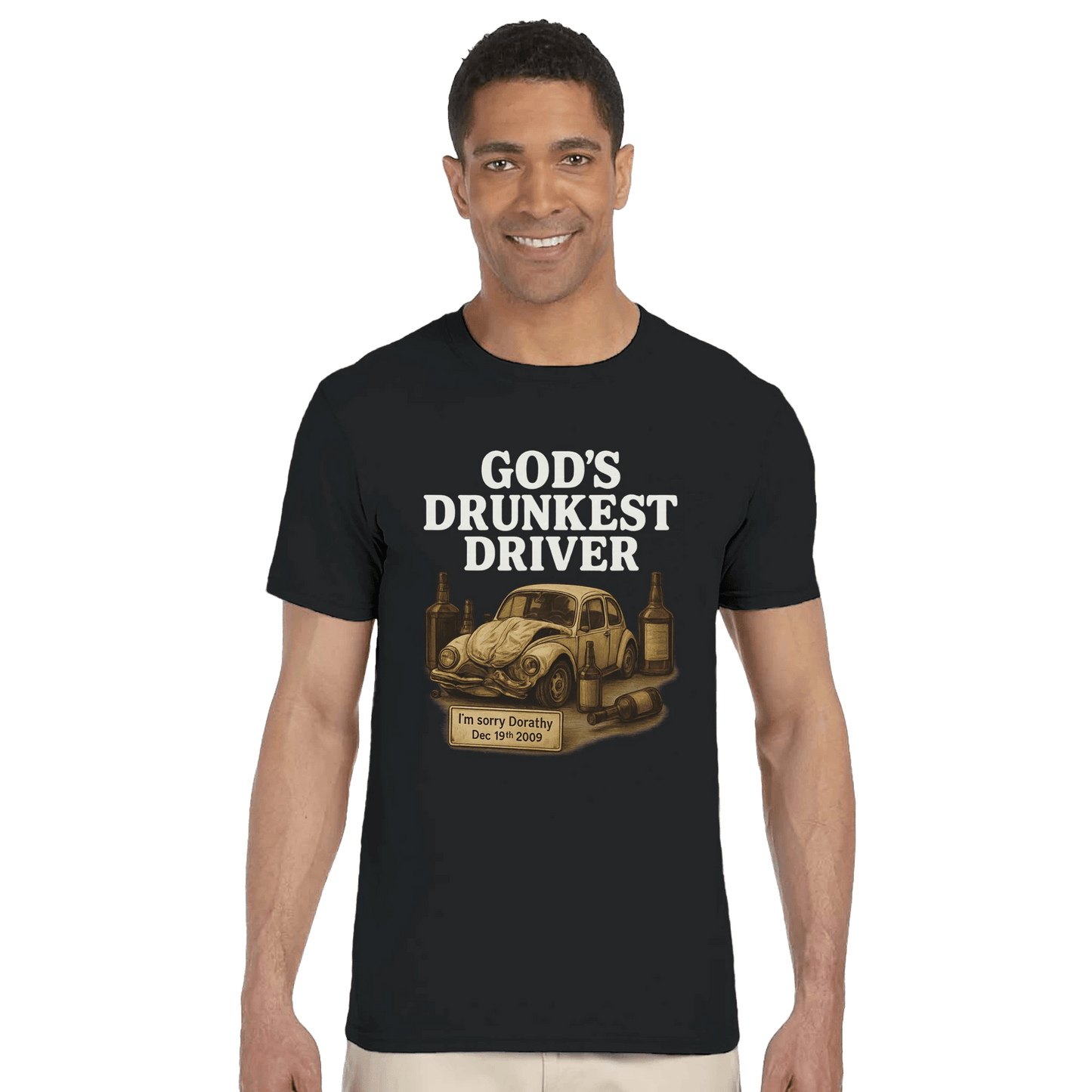 God’s Drunkest Driver 🚗💥 (PLAIN TEXT EDITION) Meme T-Shirt | StalBea