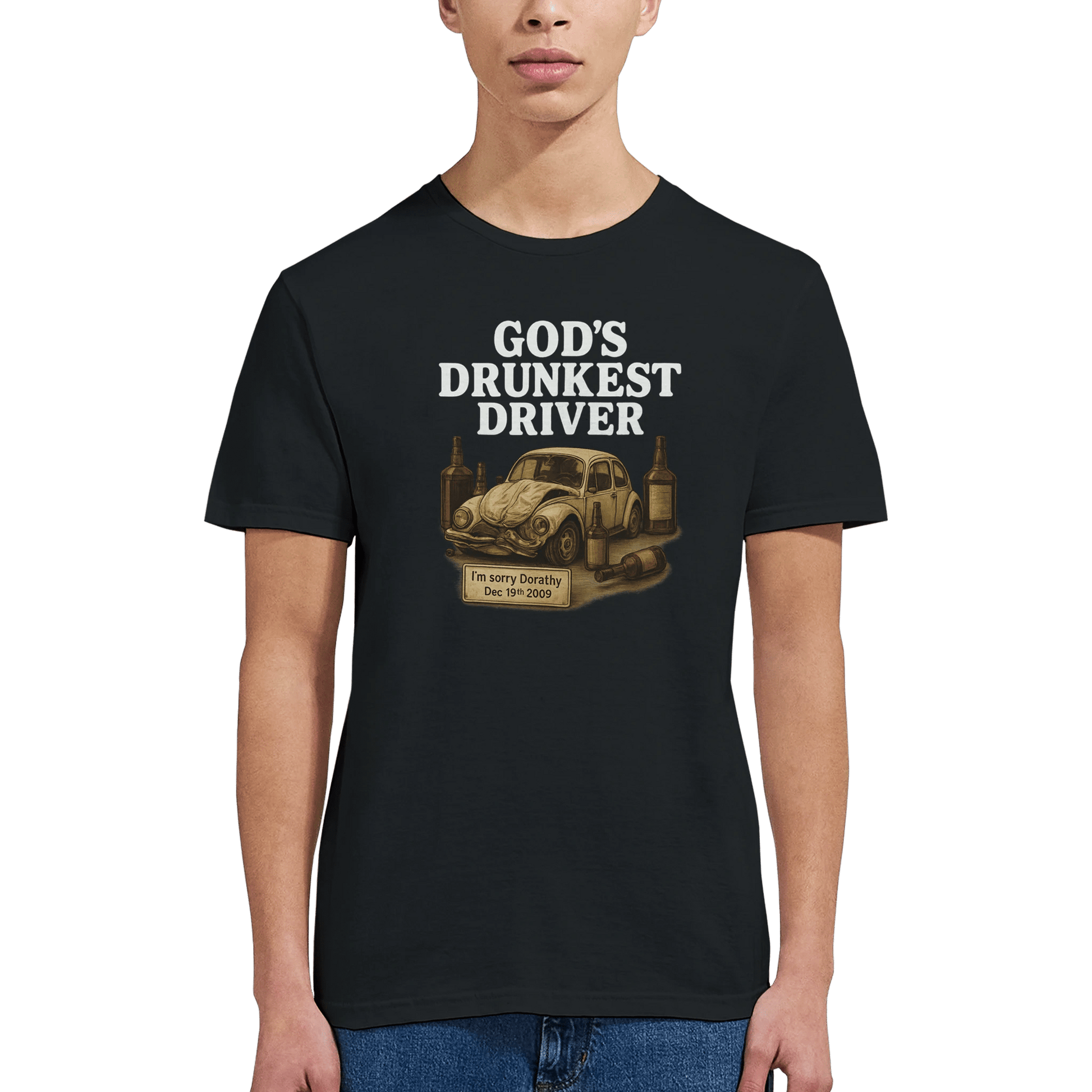 God’s Drunkest Driver 🚗💥 (PLAIN TEXT EDITION) Meme T-Shirt | StalBea