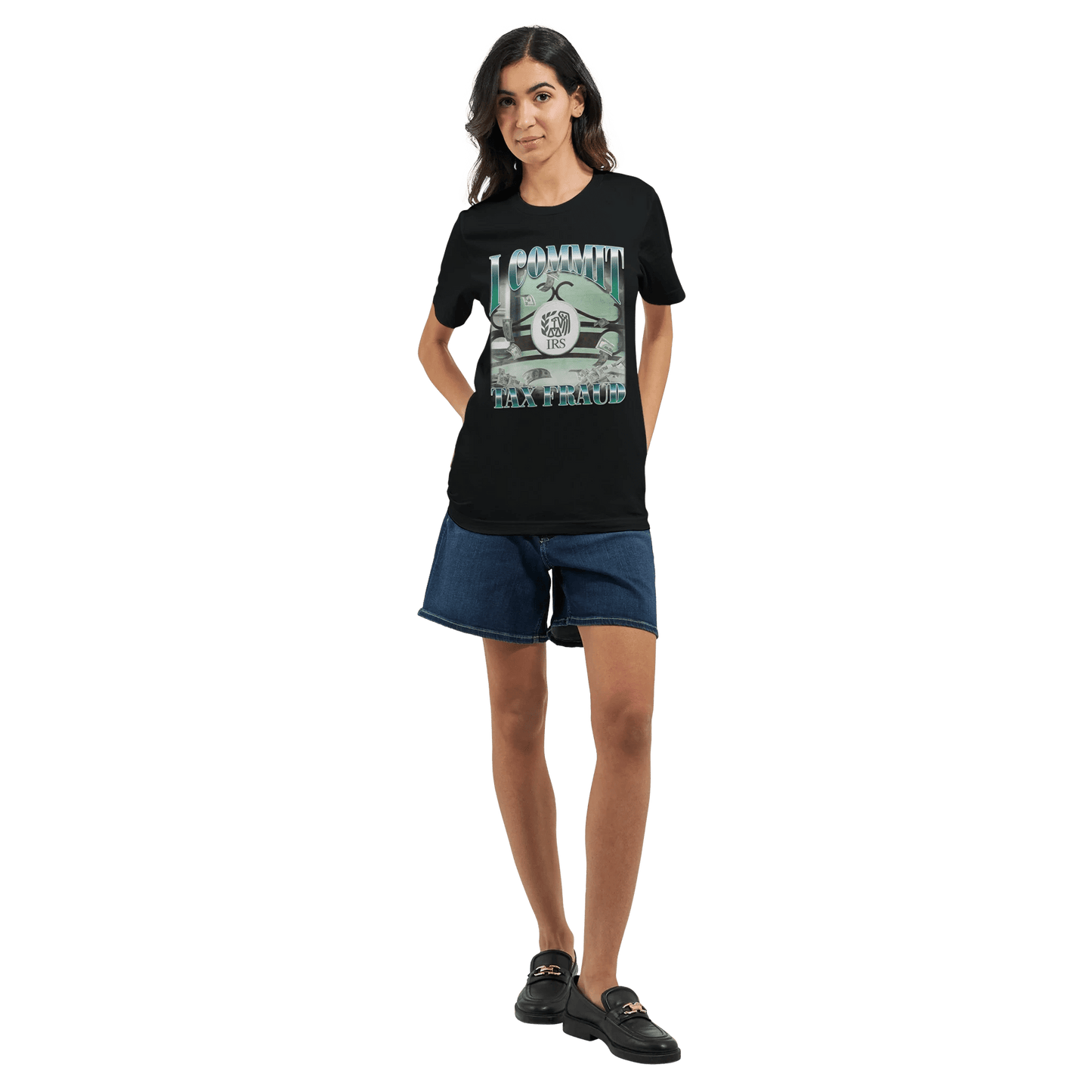 'I Commit Tax Fraud' Unisex Crewneck T-shirt Meme T-Shirt | StalBea