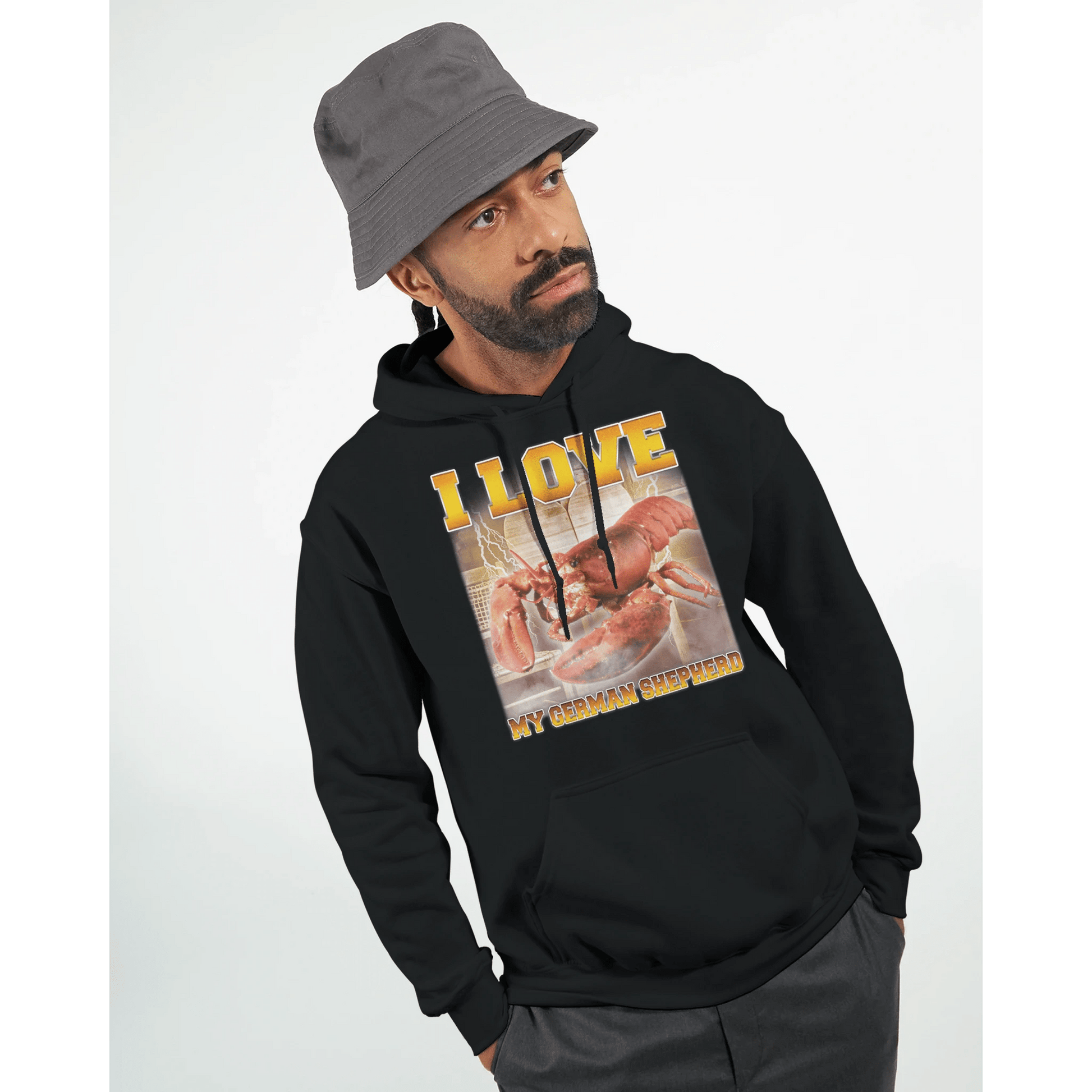 'I Love My German Shepard' Pullover Hoodie | Gildan® 18500 Meme T-Shirt | StalBea