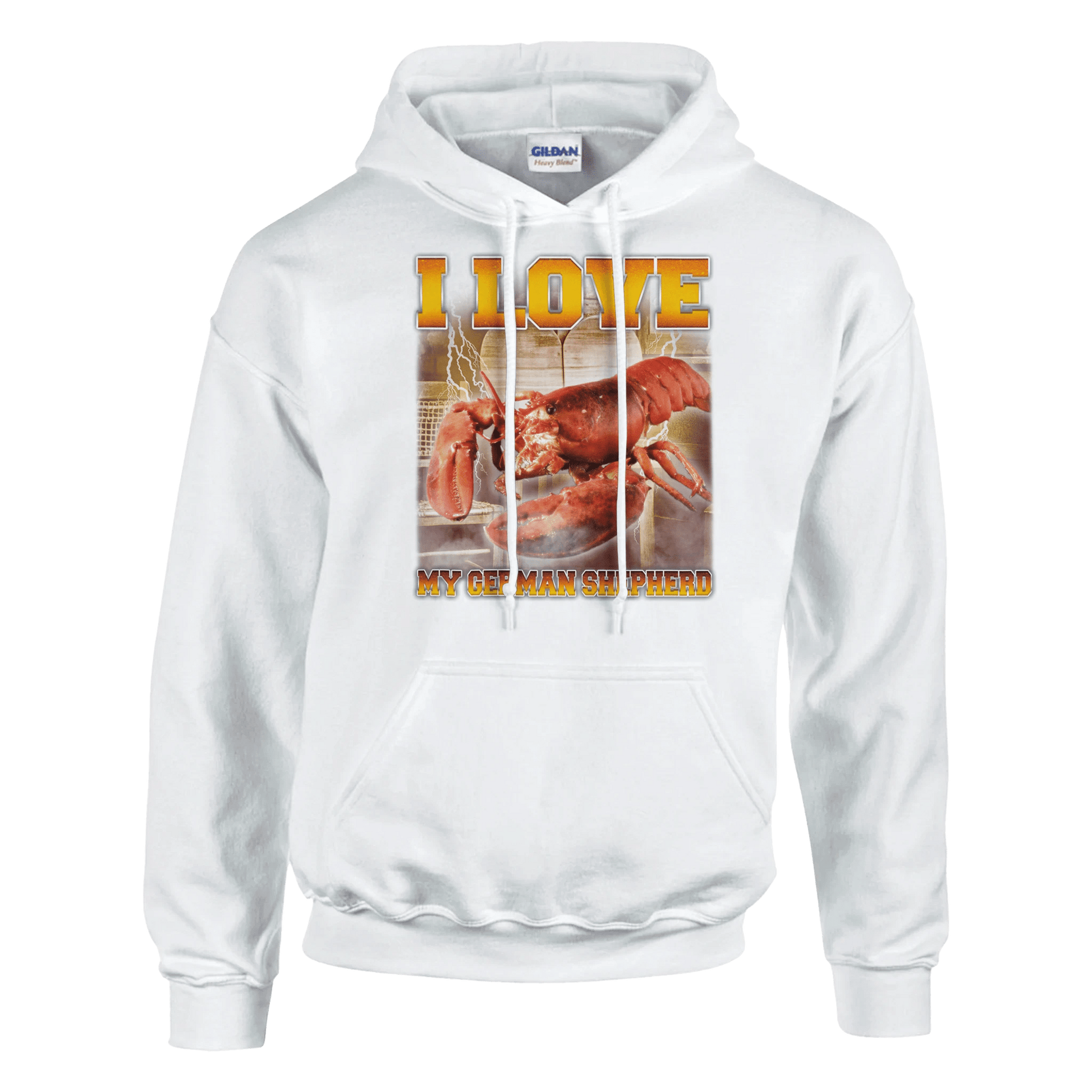 'I Love My German Shepard' Pullover Hoodie | Gildan® 18500 Meme T-Shirt | StalBea