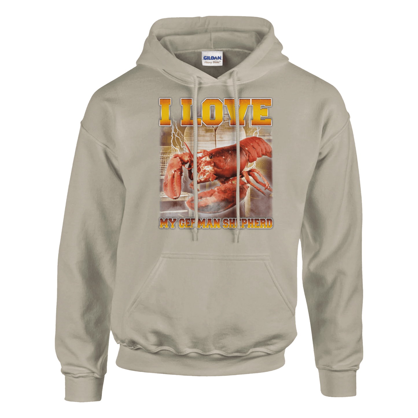 'I Love My German Shepard' Pullover Hoodie | Gildan® 18500 Meme T-Shirt | StalBea